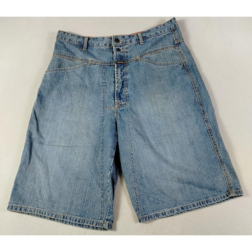 Vintage Marithe Francois Girbaud Shorts Mens 36 Blue Denim Bermuda Relaxed Fit